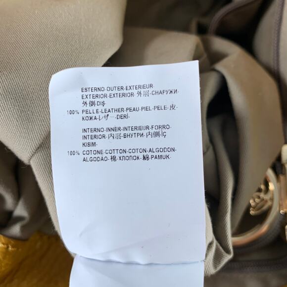 VERSACE COLLECTION Mustard Yellow Pebble Grain Leather Shoulder Bag - Picture 9 of 10